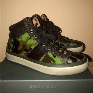New Jimmy Choo Belgravia Camo High Top Sneakers